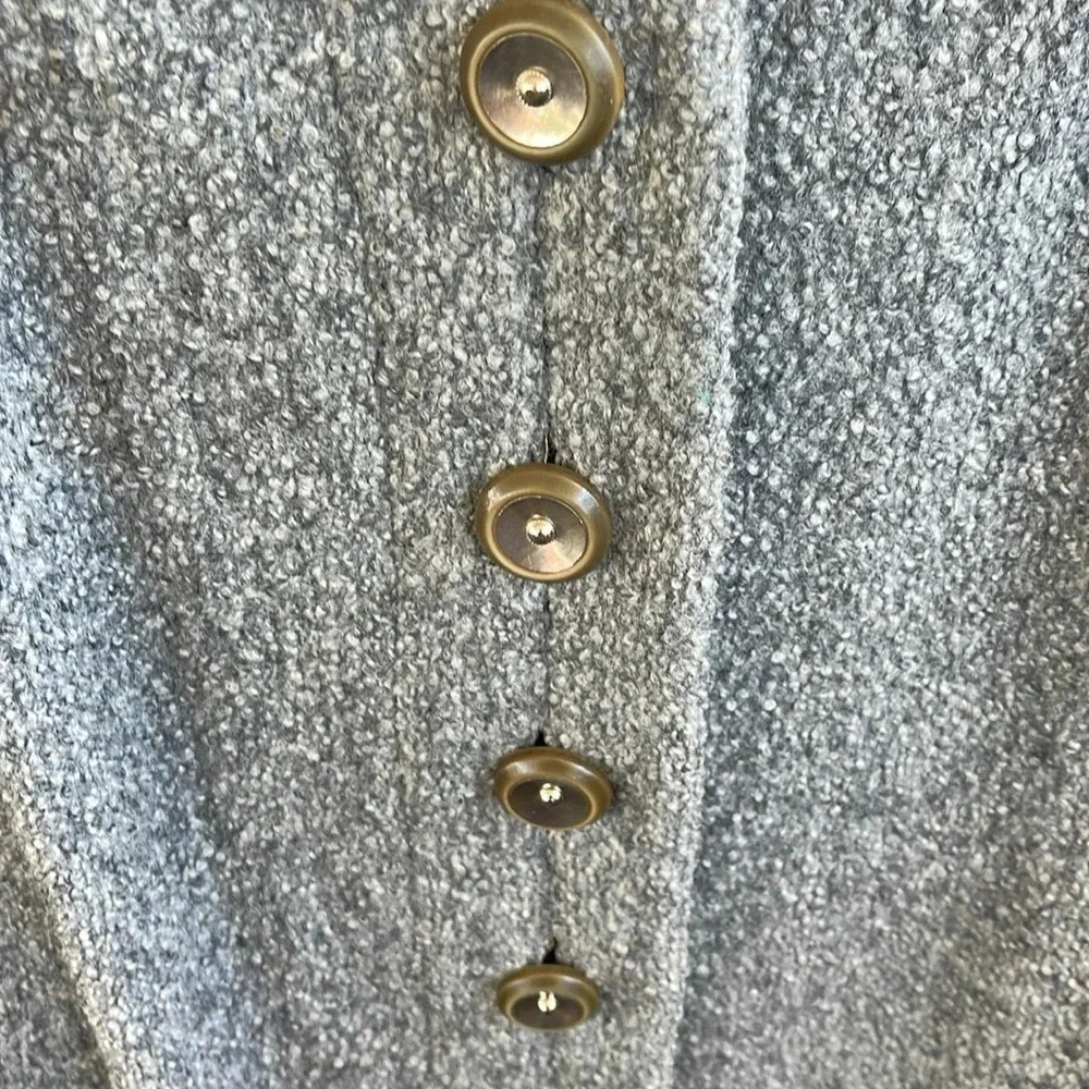 Fabulous 1950s Vintage Gray Ladies Coat- Size XL - Picture 4 of 7